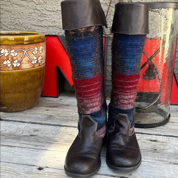 Colorful Patterned Knee-High Boots - Picture 2 of 6